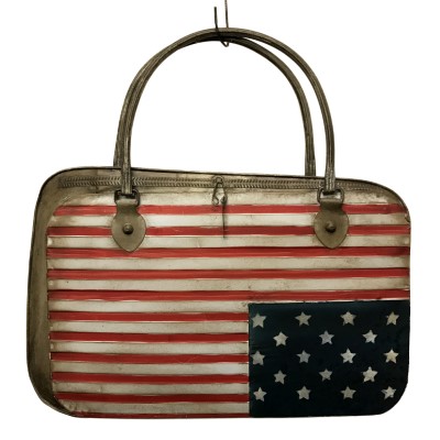 FLAG PURSE WALL DECOR-MTL 